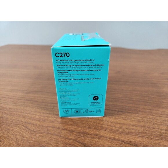 Logitech C270 Web Camera ~ Widescreen HD Video Calling ~ New In Sealed box - Picture 5 of 7